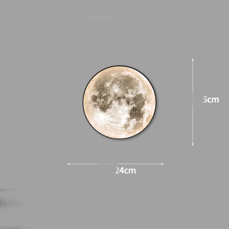 Moon LED Wall Light For Bedroom Kid's Room Foyer Living Room Coffee Bar Aisle Hallway Gallery Studyroom Loft Indoor Home Lights.
