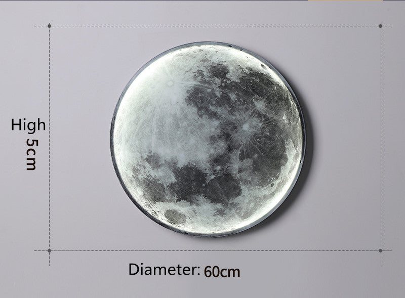 Moon LED Wall Light For Bedroom Kid's Room Foyer Living Room Coffee Bar Aisle Hallway Gallery Studyroom Loft Indoor Home Lights.