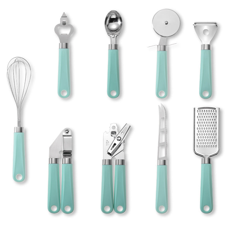 Creative Plastic Handle Stainless Steel Kitchen Utensils.