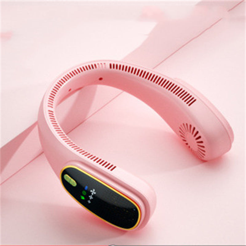 Portable And Silent Leafless Lazy Neck Fan.