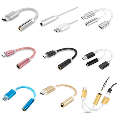 Type-C To 3.5mm Headphone Jack Adapter Cable.