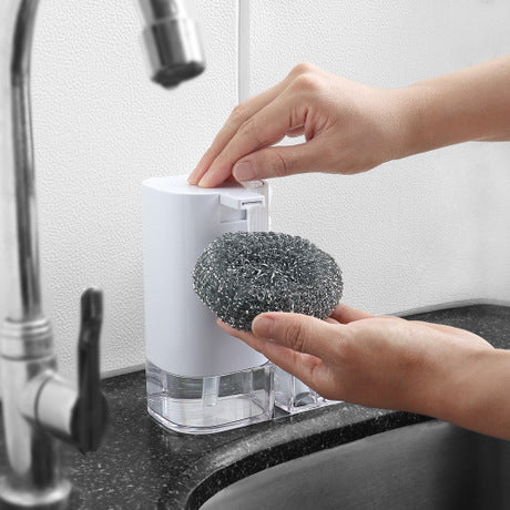 Kitchen supplies storage and cleaning set.