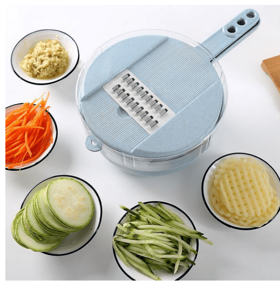 8 In 1 Mandoline Slicer Vegetable Slicer Potato Peeler Carrot Onion Grater With Strainer Vegetable Cutter Kitchen Accessories | kitchen utensils |
Overview:
This hand-held slicer made from Food-Grade stainless steel & BPA-Free plastic off