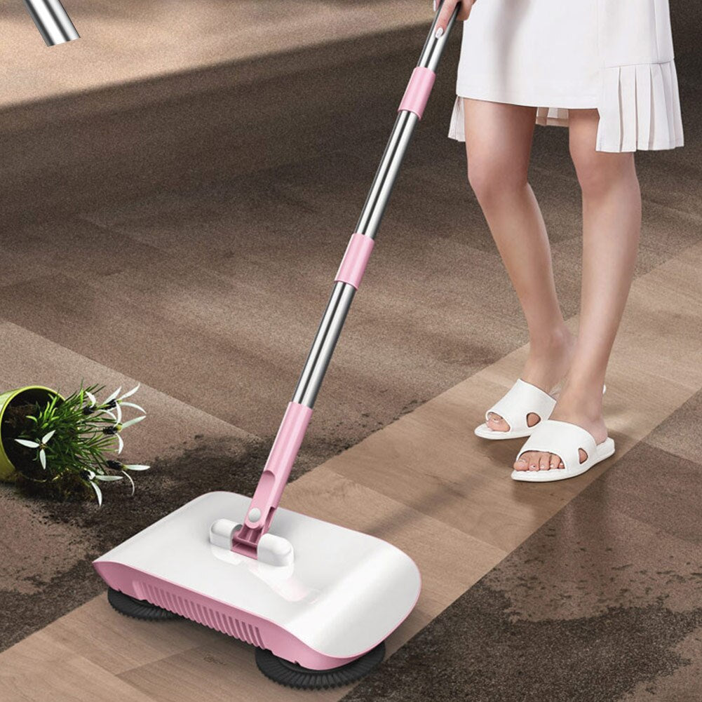 Hand Push Sweeper Household Broom Dustpan Mop Floor All-in-one Machine Gift Mop Sweeper.