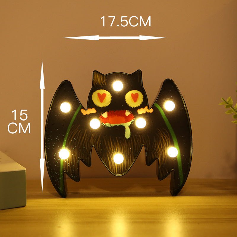 Halloween Lights Decoration LED Light Pumpkin Spider Bat Skull Outdoor Decorative Modeling Room Lights Decor Helloween Party.