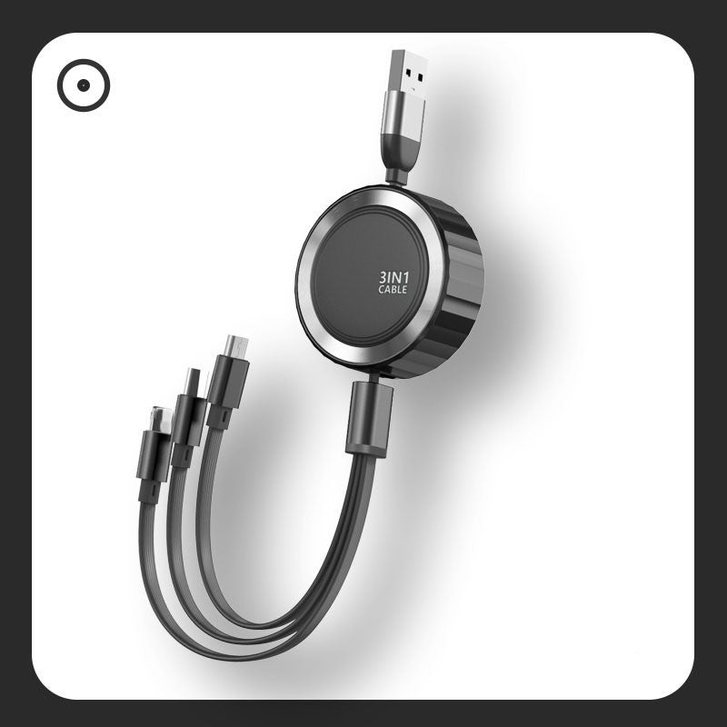 One For Three Data Cables Three In One Mobile Phone Charging Cable.