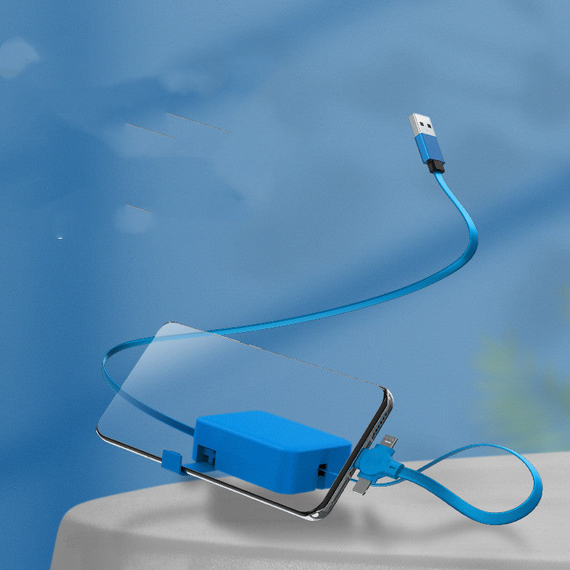 4 In 1 Retractable USB Cable Creative Macaron Type C Micro Cable For I Phone With Phone Stand Charging Data Cable Line Storage Box | cables |
Overview:
Retractable 3 in 1 Cable is very easy to fold and place in your handbag, laptop bag,