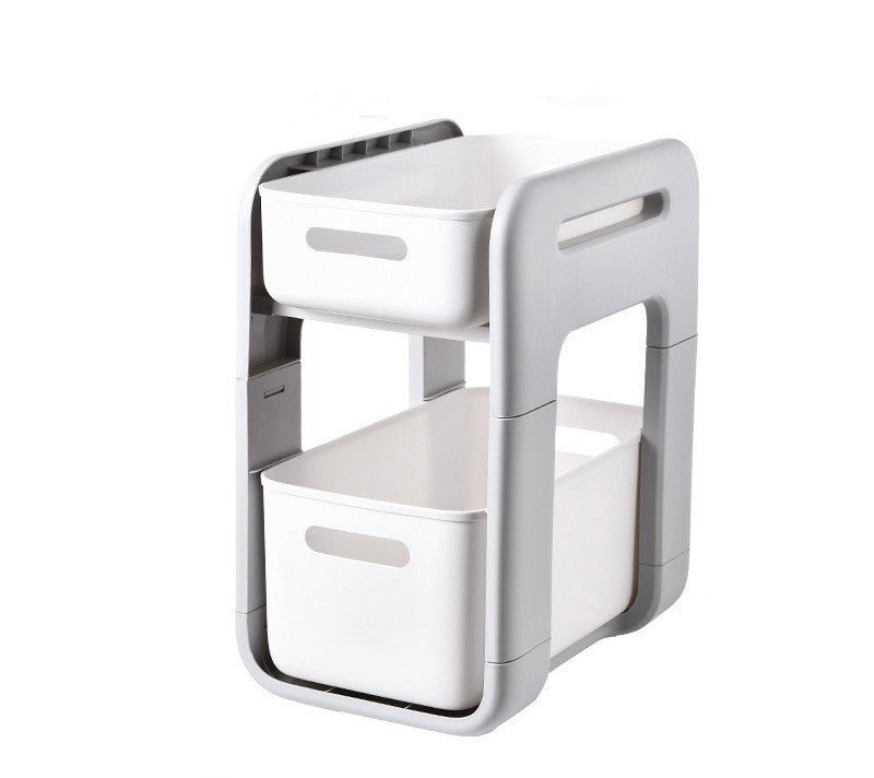 2 Tier Kitchen Storage Rack Cabinet Storage Box Convenient | kitchen storage |
Overview
1. Easy pull out and push back drawer design, energy saving
2. Double layers design