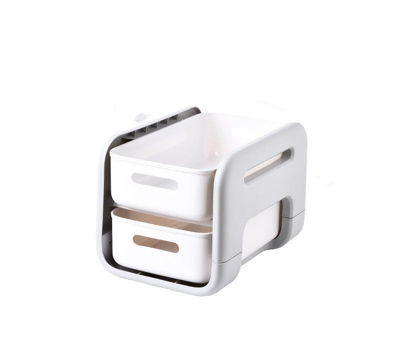 2 Tier Kitchen Storage Rack Cabinet Storage Box Convenient | kitchen storage |
Overview
1. Easy pull out and push back drawer design, energy saving
2. Double layers design