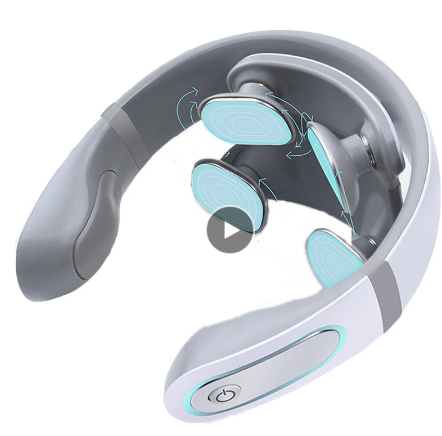 Wireless Electronic Neck Massager 4D Shiatsu Cervical Massager Stiff Neck Massage Health Care Therapy Pulse Pain Relief.