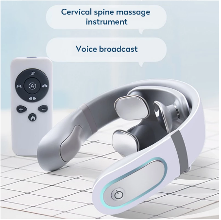 Wireless Electronic Neck Massager 4D Shiatsu Cervical Massager Stiff Neck Massage Health Care Therapy Pulse Pain Relief.