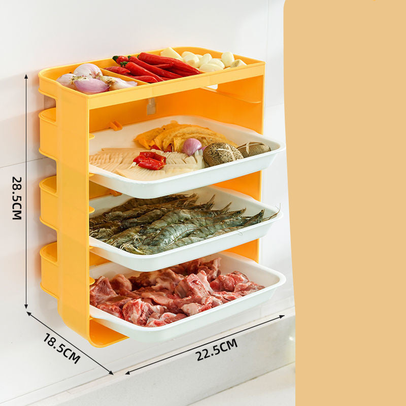 Kitchen Side Dish Wall-Mounted Rack For Household Side Dishes Artifact.