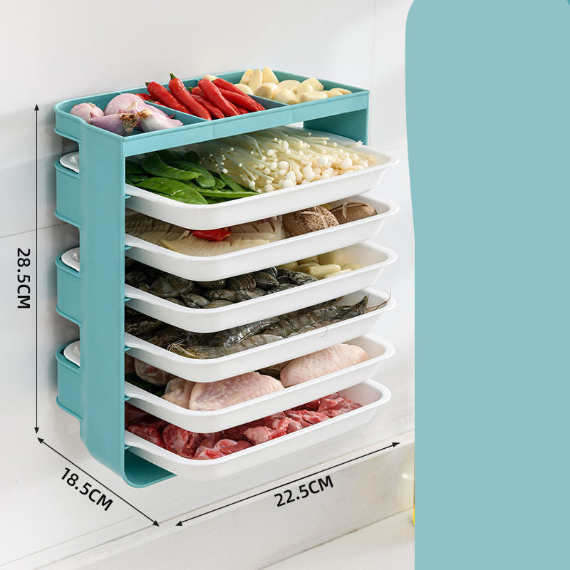 Kitchen Side Dish Wall-Mounted Rack For Household Side Dishes Artifact.