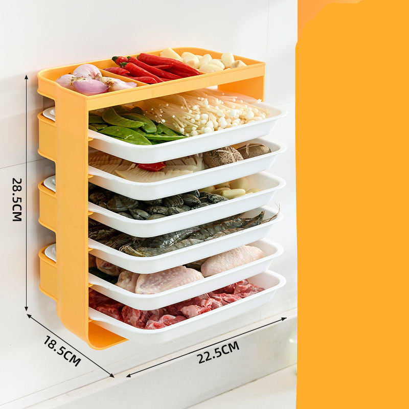 Kitchen Side Dish Wall-Mounted Rack For Household Side Dishes Artifact.