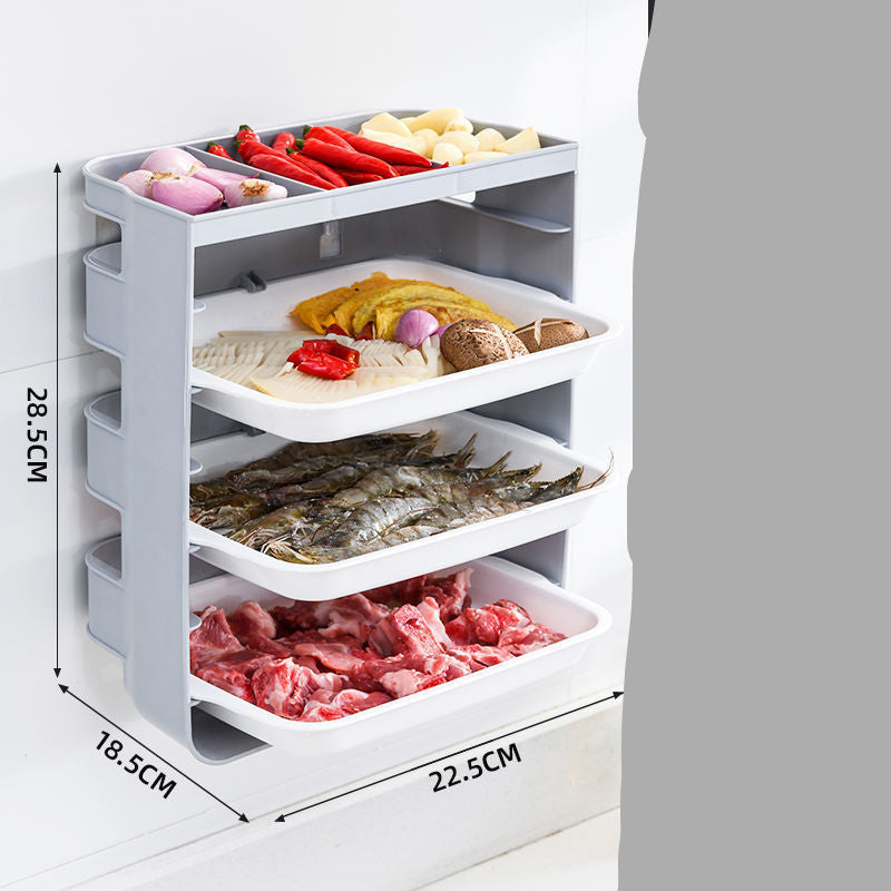 Kitchen Side Dish Wall-Mounted Rack For Household Side Dishes Artifact.