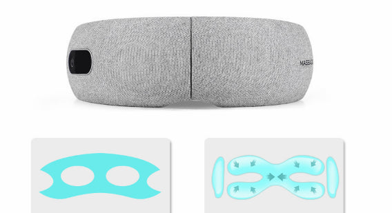 Smart Eye Massager, Airbag, Vibration, Hot Squeeze, Bluetooth, Promote Blood Circulation, Relieve Eye Fatigue, Massage, Relax.