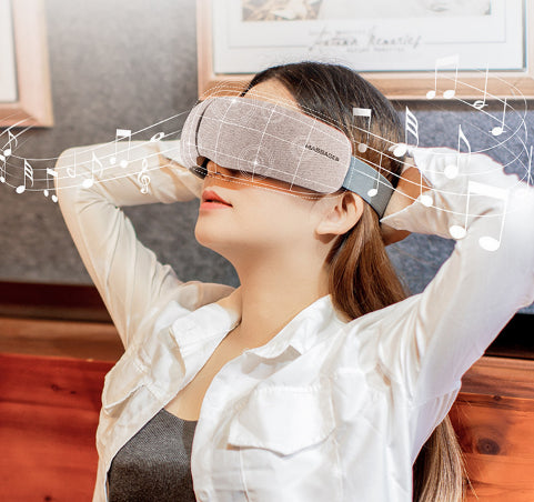Smart Eye Massager, Airbag, Vibration, Hot Squeeze, Bluetooth, Promote Blood Circulation, Relieve Eye Fatigue, Massage, Relax.