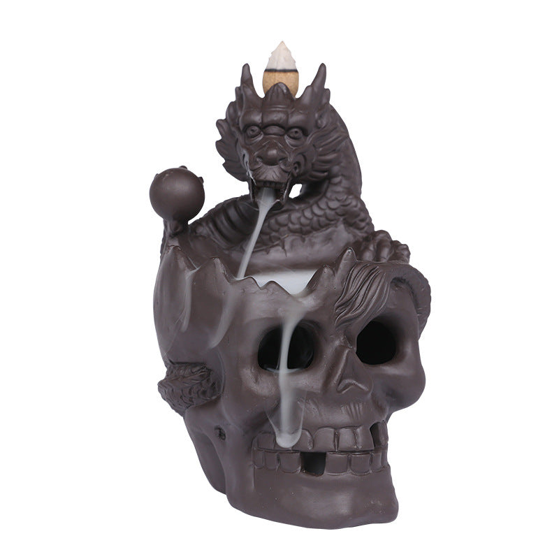 Skull Head Halloween Home Decoration Backflow Incense Burner | Skull Head Halloween Home Decoration |
Product information:
Material: purple sand
Craft: handmade
Specifications: Skull Head D