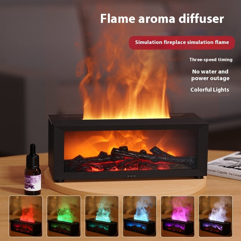 Elegant 3D Flame Aroma Diffuser with Colourful LED Ambiance