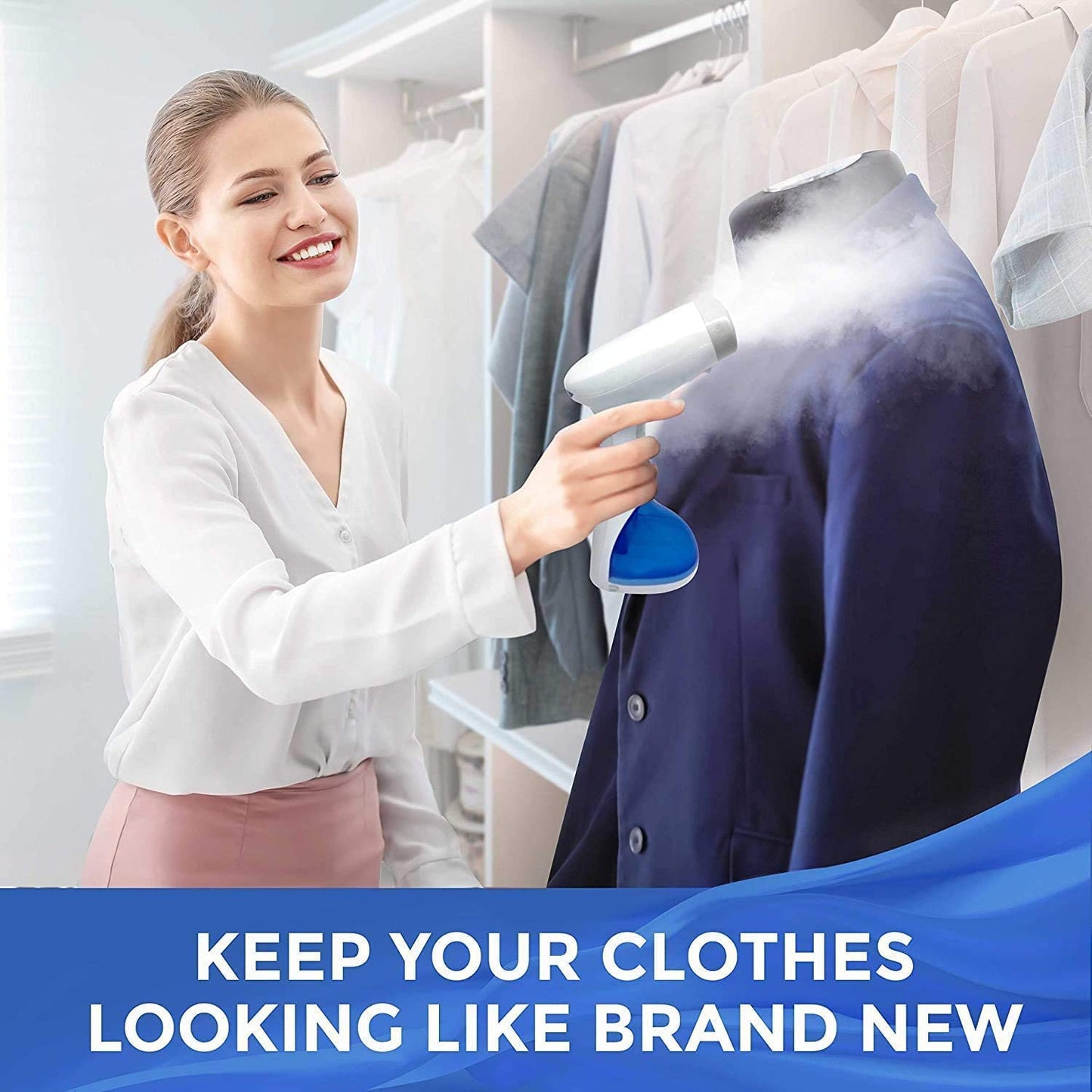 Clothes Steamer - Fast Heat Up, Portable & Travel-Friendly UK