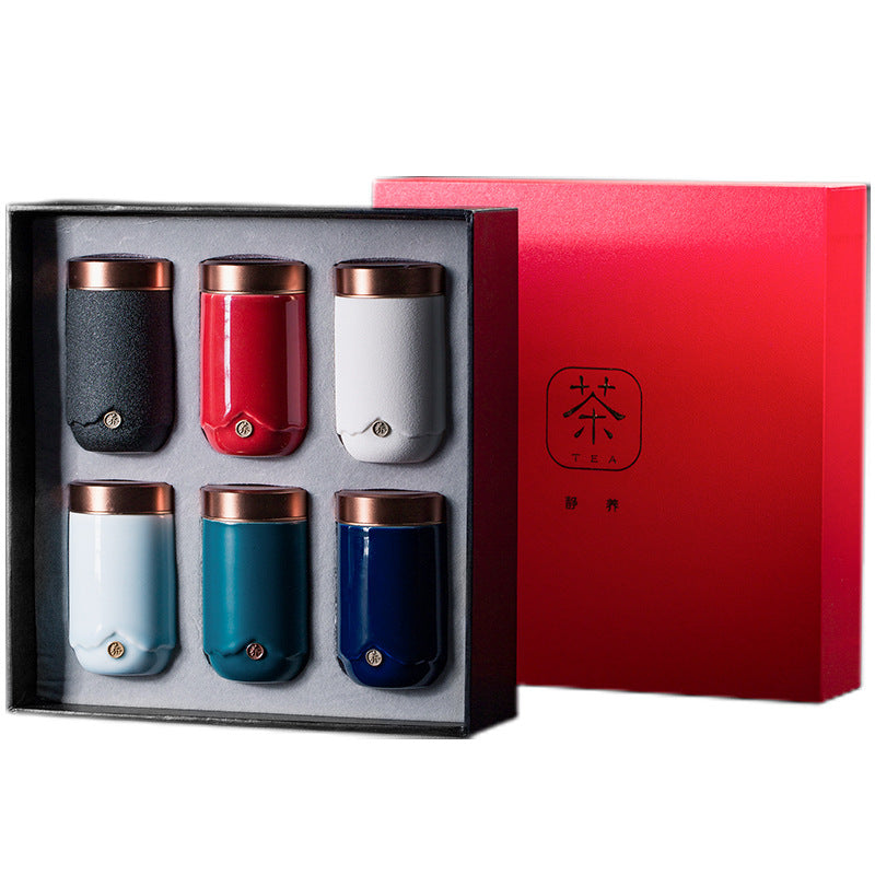 High-end Ceramic Tea Caddy, Mini Tea Caddy Gift Box, Tea Caddy.