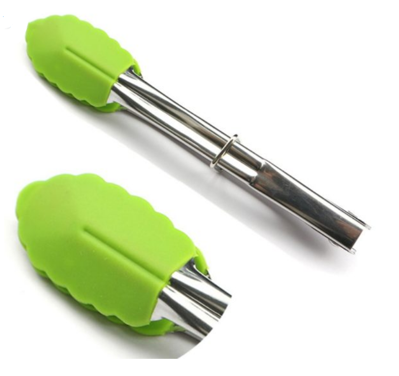Silicone Kitchen Cooking Salad Utensils BBQ Clip Stainless.