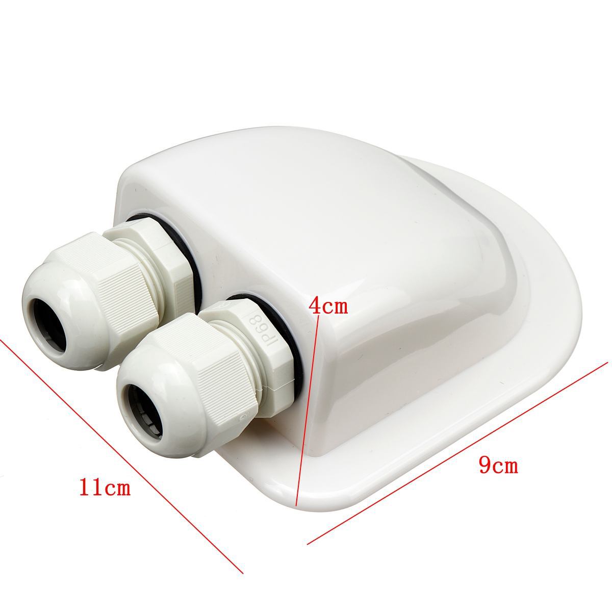 Solar Photovoltaic Plastic Bracket Double Hole ABS Photovoltaic RV Junction Box RV Roof Waterproof Junction Box.