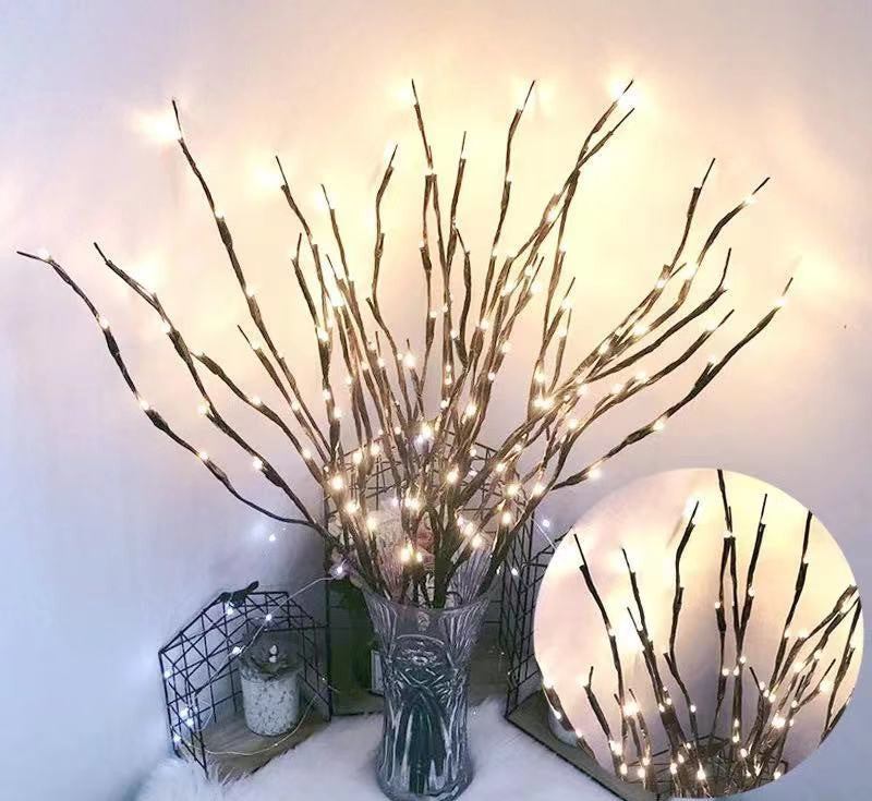 LED Lantern Simulation Branch Light Room Decoration.
