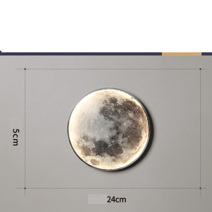 Moon LED Wall Light For Bedroom Kid's Room Foyer Living Room Coffee Bar Aisle Hallway Gallery Studyroom Loft Indoor Home Lights.