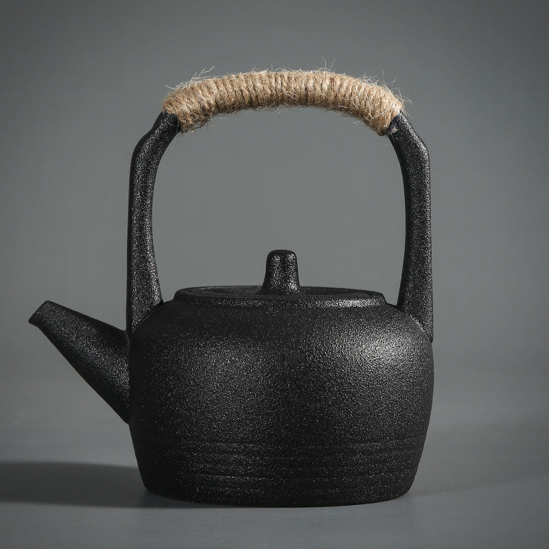 Japanese-style Black Pottery Tea Warmer And Tea Stove Kung Fu Tea Set.