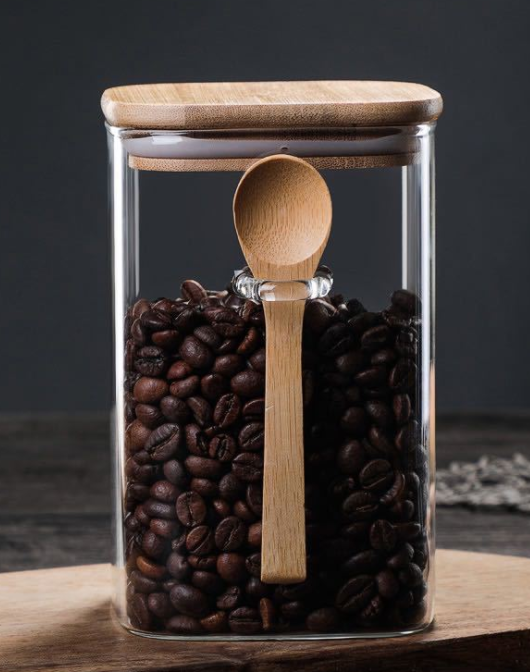 Kitchen food storage cans.