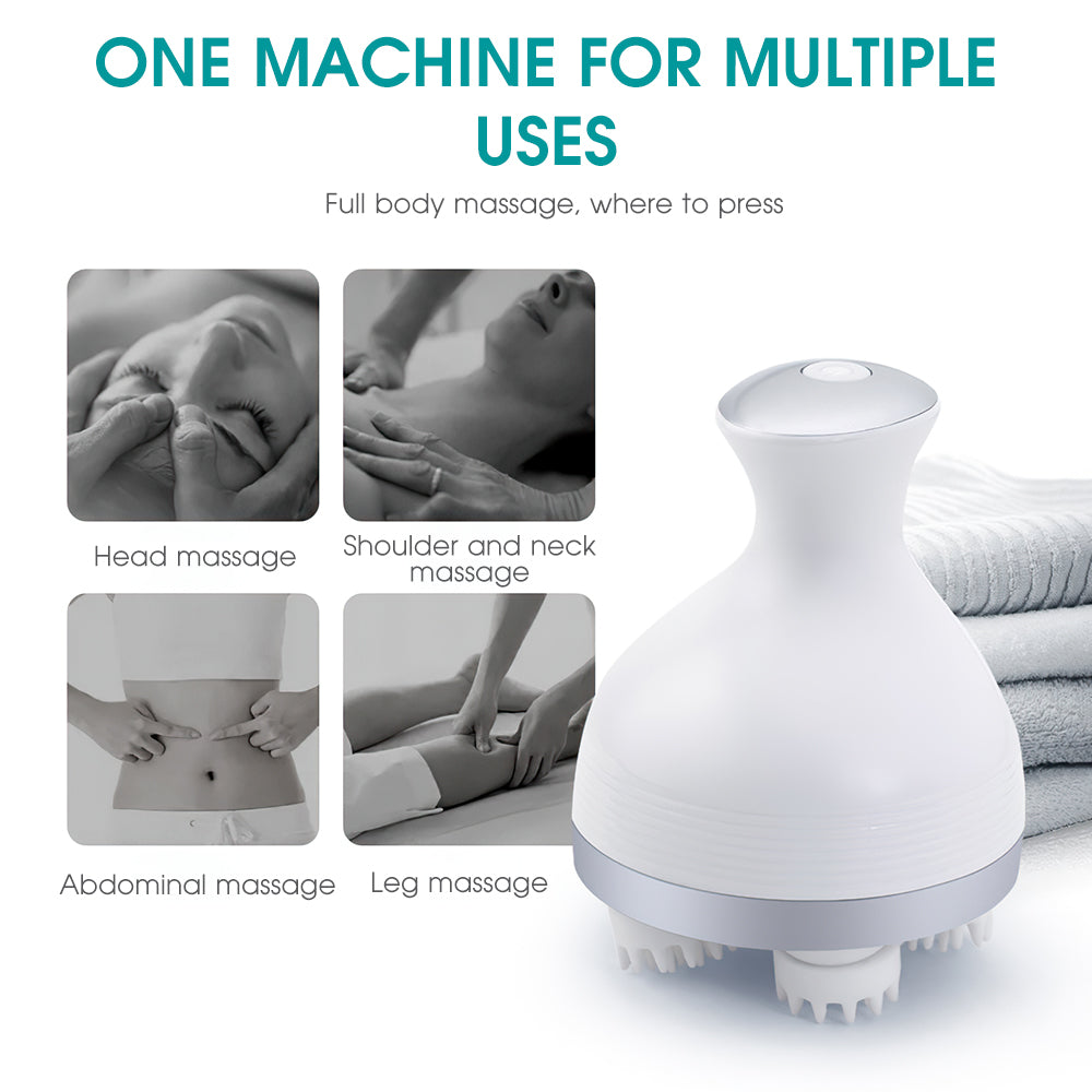 Electric Massager Wireless Waterproof Shoulder And Neck Deep Tissue Kneading Massage.