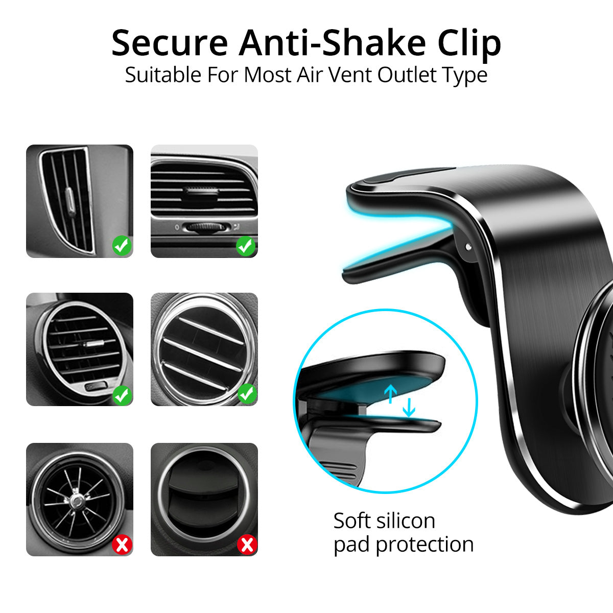 Car phone holder magnetic