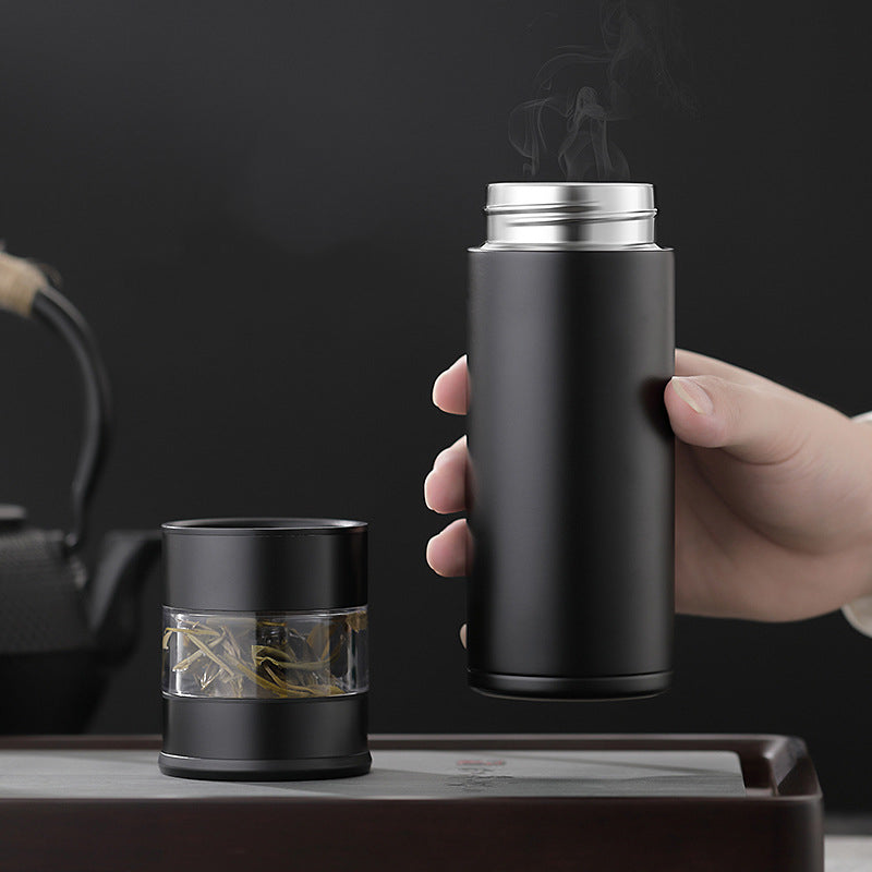 Men's And Women's Tea-water Separation Stainless Steel One-key Tea-water Separation Tea Cup.
