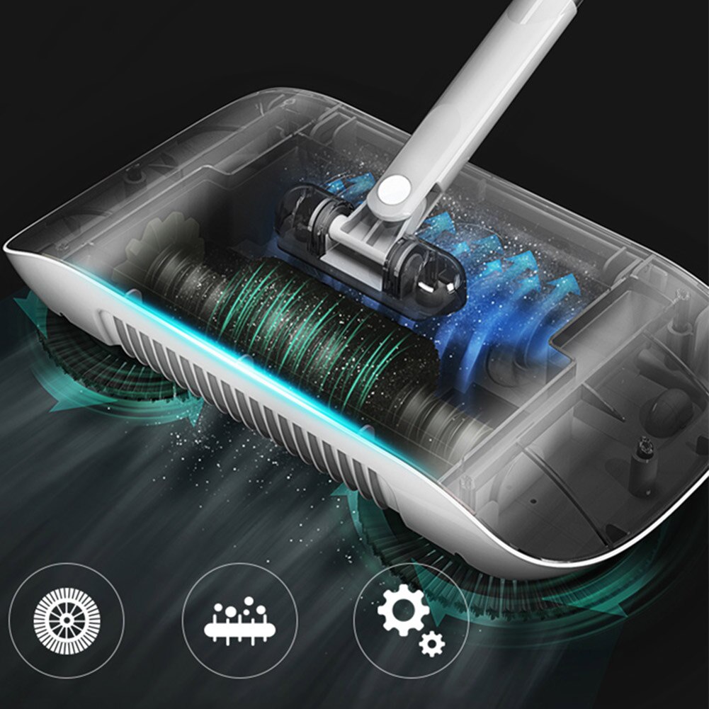 Hand Push Sweeper Household Broom Dustpan Mop Floor All-in-one Machine Gift Mop Sweeper.