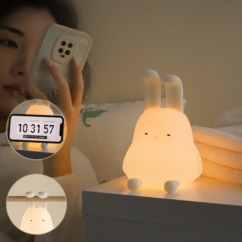 Cute Rabbit Mood Light Dimmable Led Soft Night Light For Baby Girlfriend Gift Children's Night Lights Kids Room Decor Led Lights.
