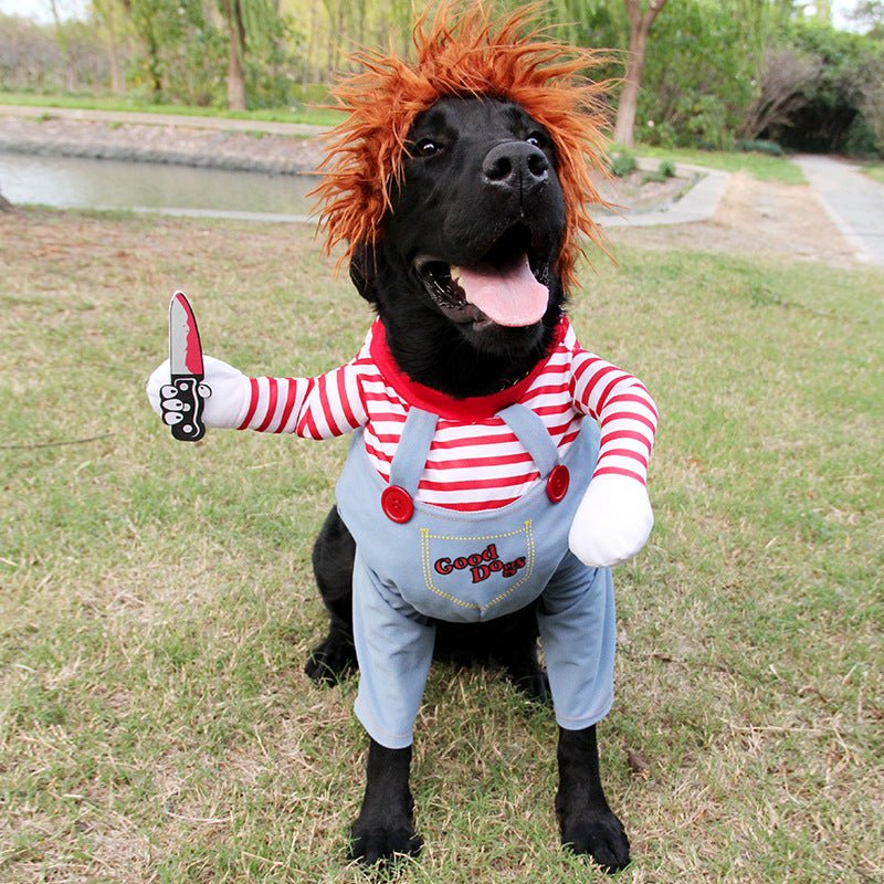 Halloween Pet Costume Pet Dog Funny Clothes Adjustable Dog Cosplay Costume Scary Costume Party Gatherings | Halloween Pet Costume Pet Dog Funny Clot |
Overview:
1. Asian sizes are 1 to 2 sizes smaller than European and American people. Choose the l