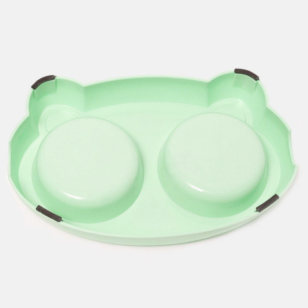 Stainless Steel Double Dog Bowls with Non-Slip Resin Station essentials UK
