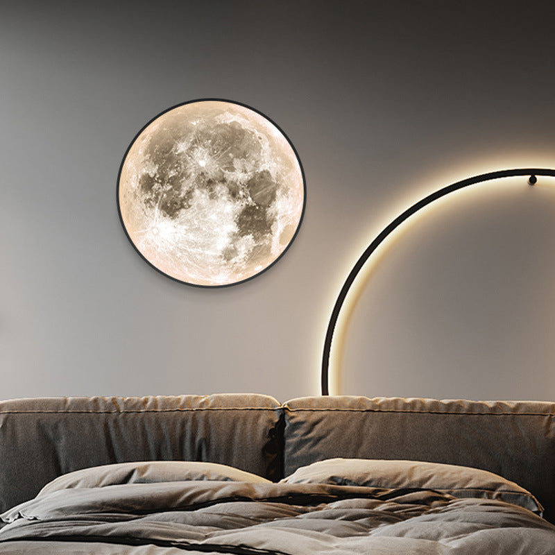 Moon LED Wall Light For Bedroom Kid's Room Foyer Living Room Coffee Bar Aisle Hallway Gallery Studyroom Loft Indoor Home Lights.