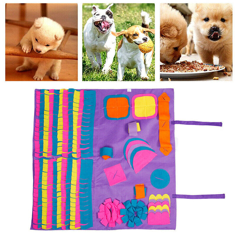 Large 90x90cm Washable Dog Snuffle Mat Sniffing Training Pad Pet Puzzle Play Toy