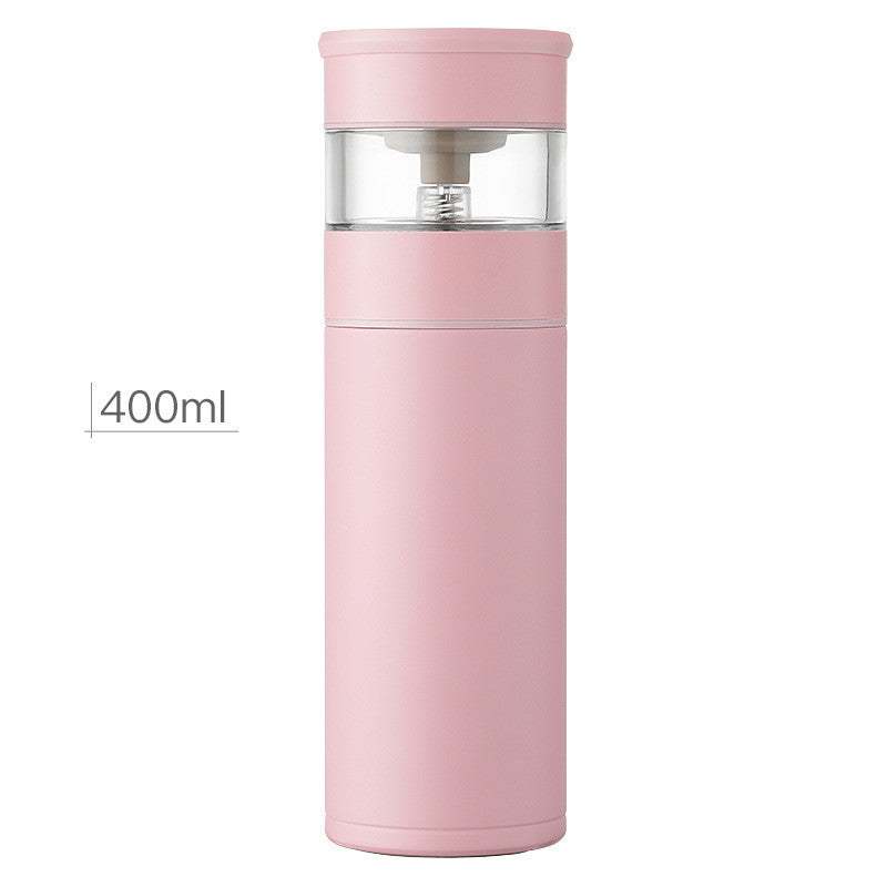 Men's And Women's Tea-water Separation Stainless Steel One-key Tea-water Separation Tea Cup.