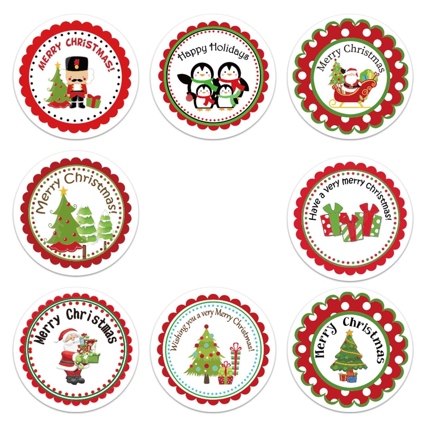 Christmas Decoration Series Sticker Labels Santa
