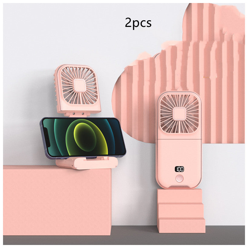 Folding Portable Digital Display Handheld Small Fan.