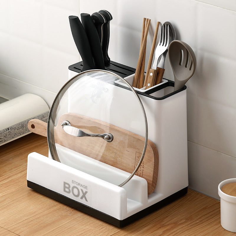 Tableware Storage Holders Kitchen Knife Plastic Storages Racks for Kitchen Convenience Cabinet.