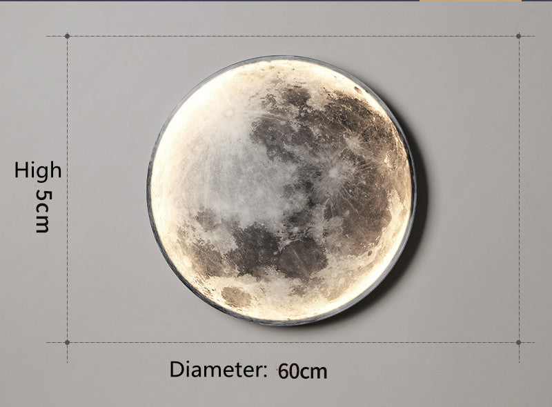 Moon LED Wall Light For Bedroom Kid's Room Foyer Living Room Coffee Bar Aisle Hallway Gallery Studyroom Loft Indoor Home Lights.