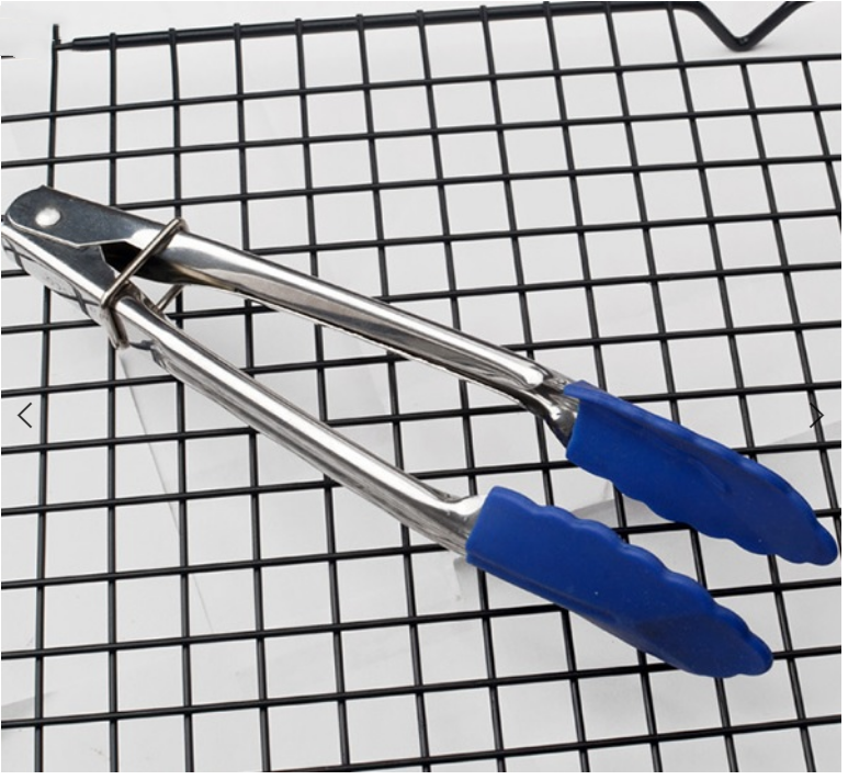 Silicone Kitchen Cooking Salad Utensils BBQ Clip Stainless.