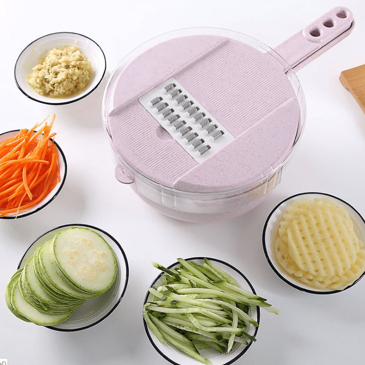 8 In 1 Mandoline Slicer Vegetable Slicer Potato Peeler Carrot Onion Grater With Strainer Vegetable Cutter Kitchen Accessories | kitchen utensils |
Overview:
This hand-held slicer made from Food-Grade stainless steel & BPA-Free plastic off