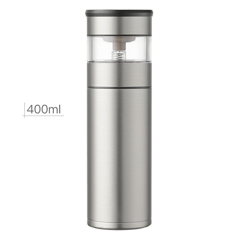 Men's And Women's Tea-water Separation Stainless Steel One-key Tea-water Separation Tea Cup.