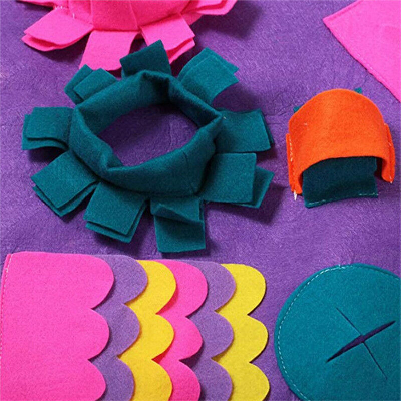 Large 90x90cm Washable Dog Snuffle Mat Sniffing Training Pad Pet Puzzle Play Toy