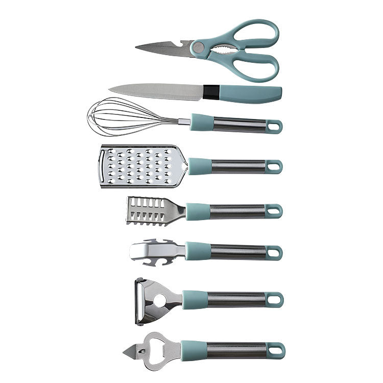Stainless Steel Kitchen Gadgets Household Kitchen Utensils Tray Peeler Egg Beating Scissors Gifts.